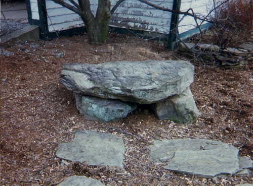 Natural stone bench