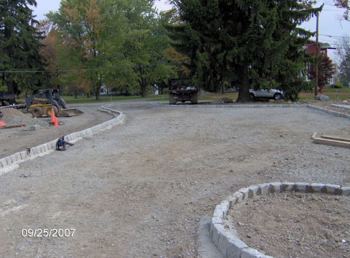 Granite Curbing at the community Foundation in Montrose, Pa.